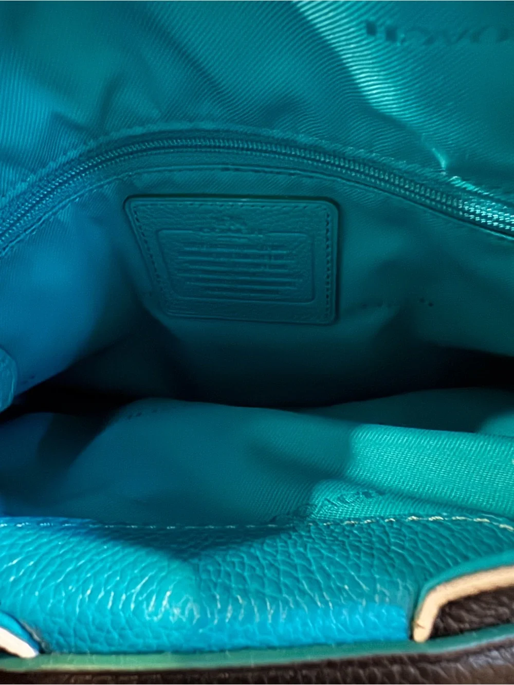 Coach Edie Pebble Leather Shoulder Bag with Turn Lock